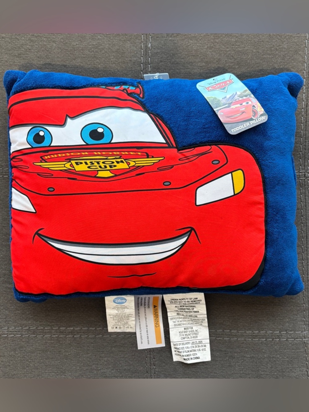 NEW Disney Cars Lightning McQueen Toddler Plush Pillow